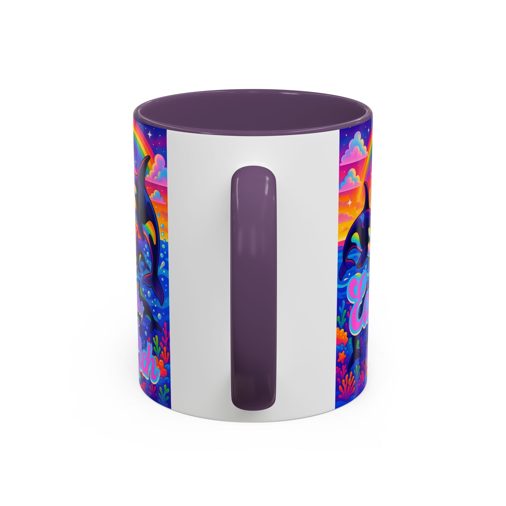 Bespattered Facade "Eat the Rich" Orcas Whimsical Rainbow Mug | Four Colors | 11oz or 15oz