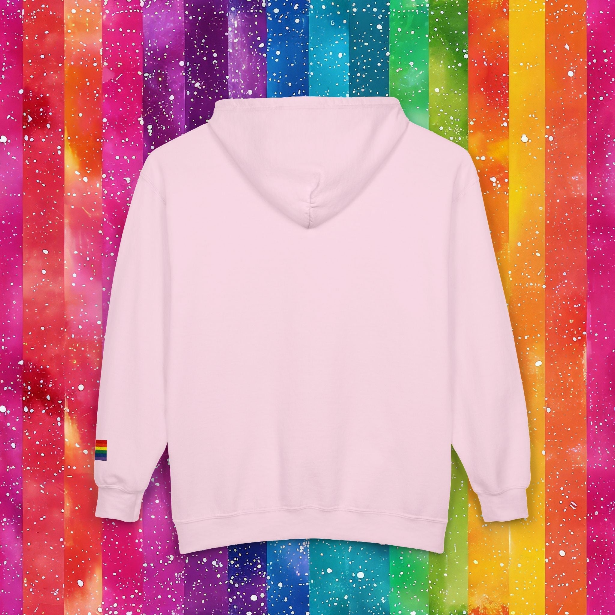 Bespattered Facade Rainbow LGBTQ+ Pride Embroidered Full-Zip Hoodie