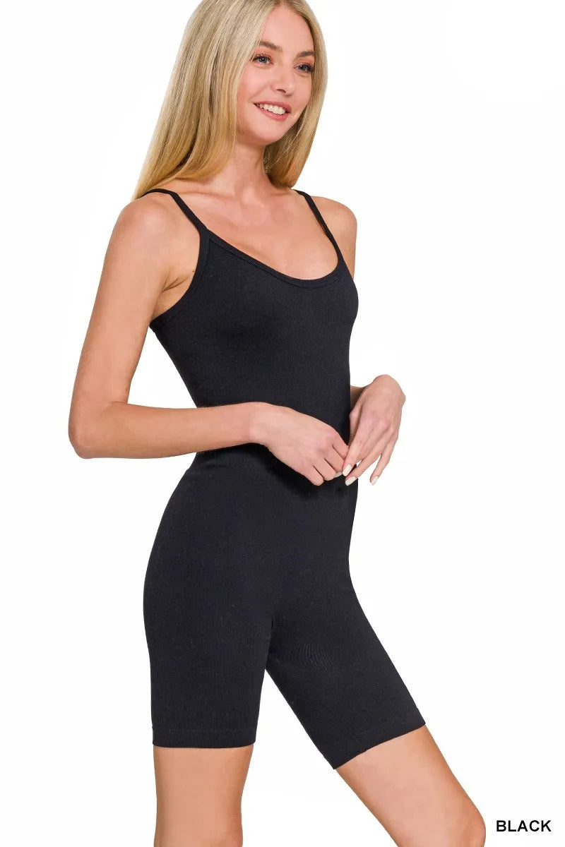 Zenana Ribbed Seamless Bodysuit
