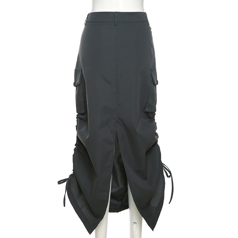 Women's Solid Color Pleated Skirt for Casual Wear