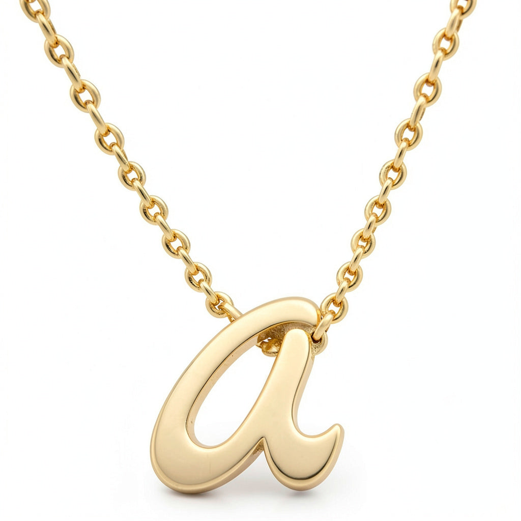 Alex Woo Scripted Initial 16 Inches Pendant Necklace in 14k Gold