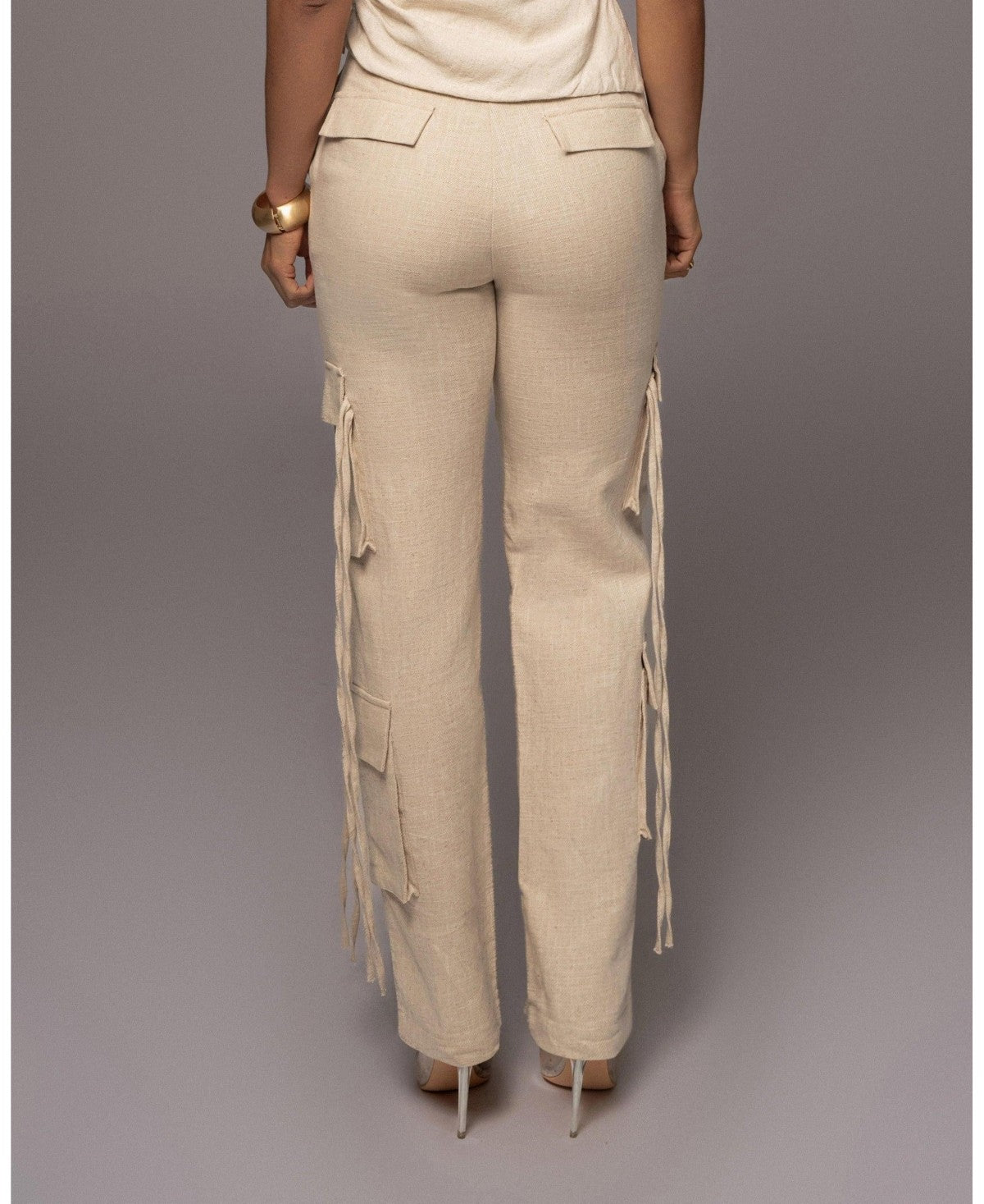 Jluxlabel Womens Better Half Linen Utility Pants - XL