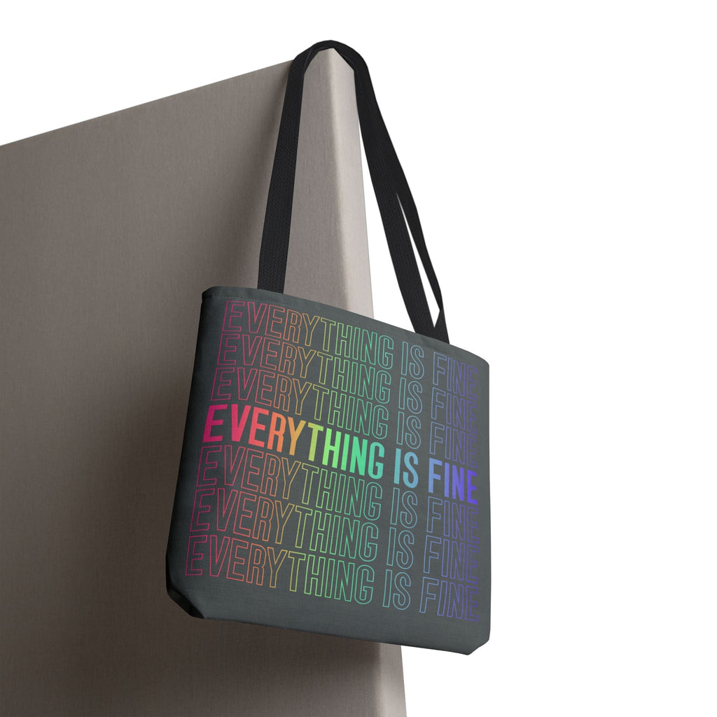 Bespattered Facade Everything is Fine Eco-Friendly Carryall Tote Bag
