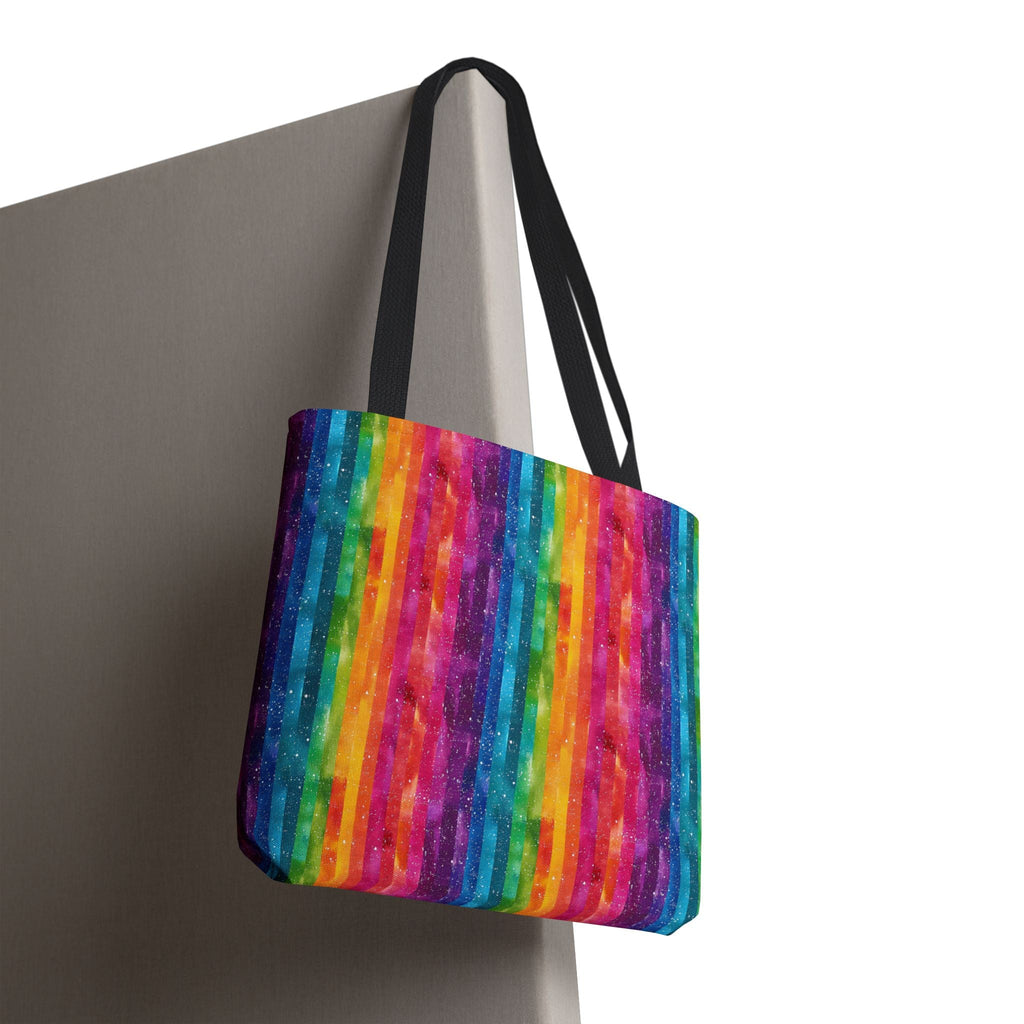 Bespattered Facade Rainbow Stripes Eco-Friendly Carryall Tote Bag