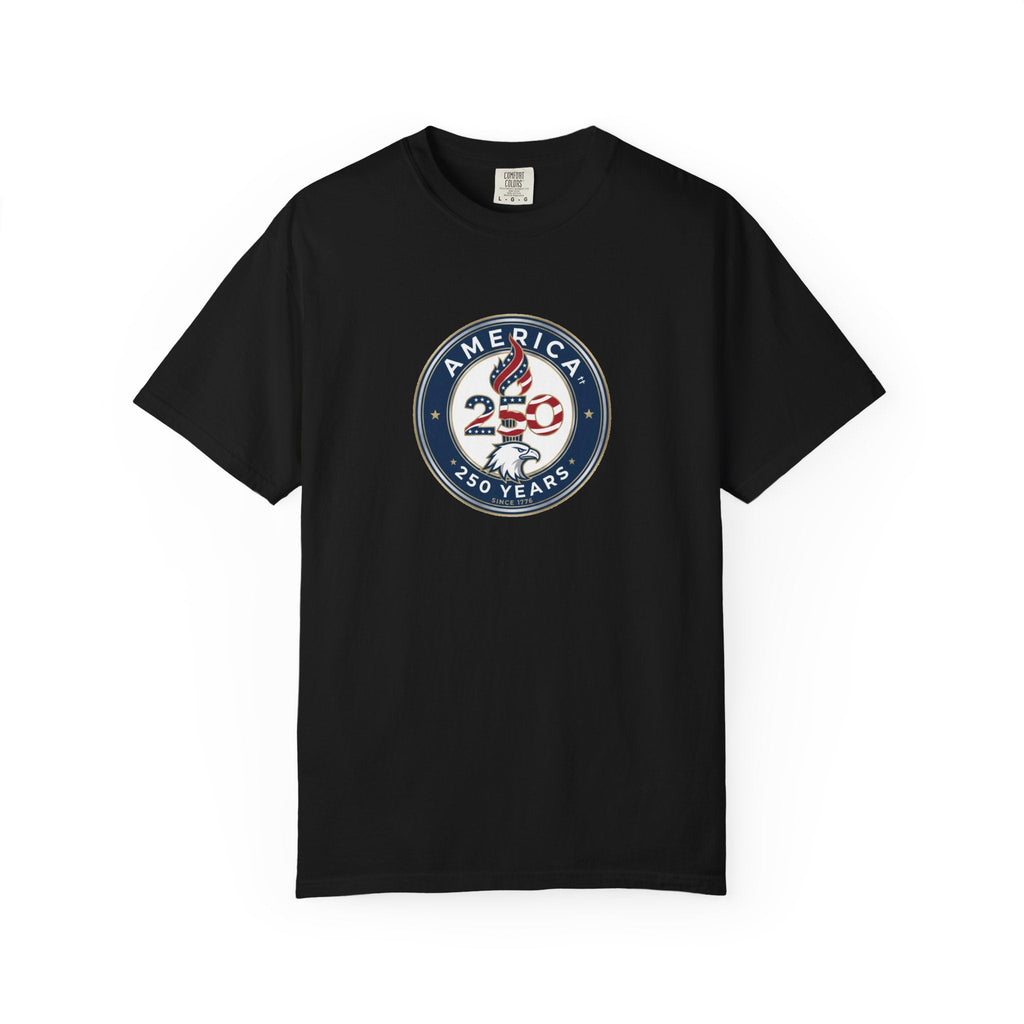 America 250 – “America 250 Years Badge” Happy Birthday USA T-Shirt