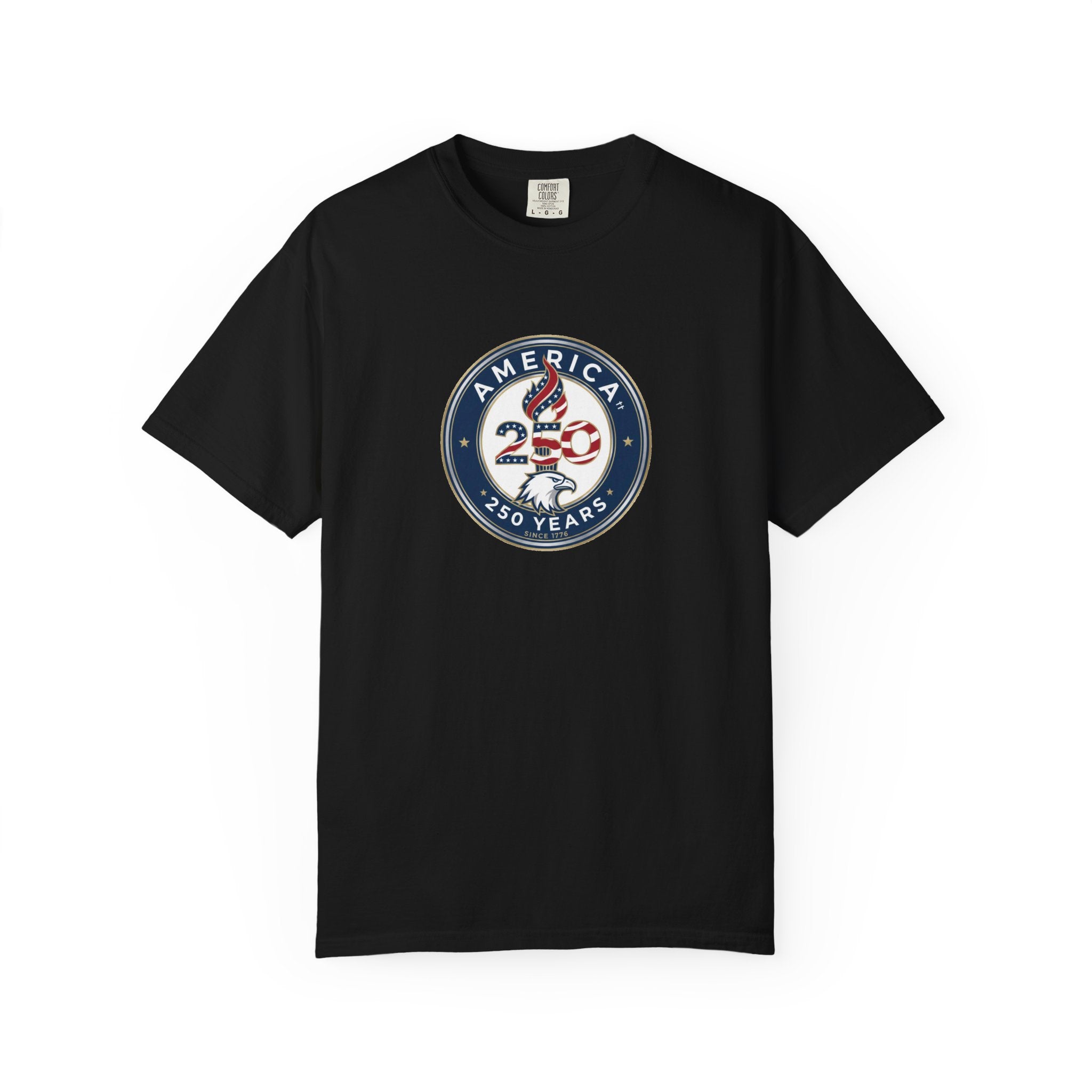 America 250 – “America 250 Years Badge” Happy Birthday USA T-Shirt