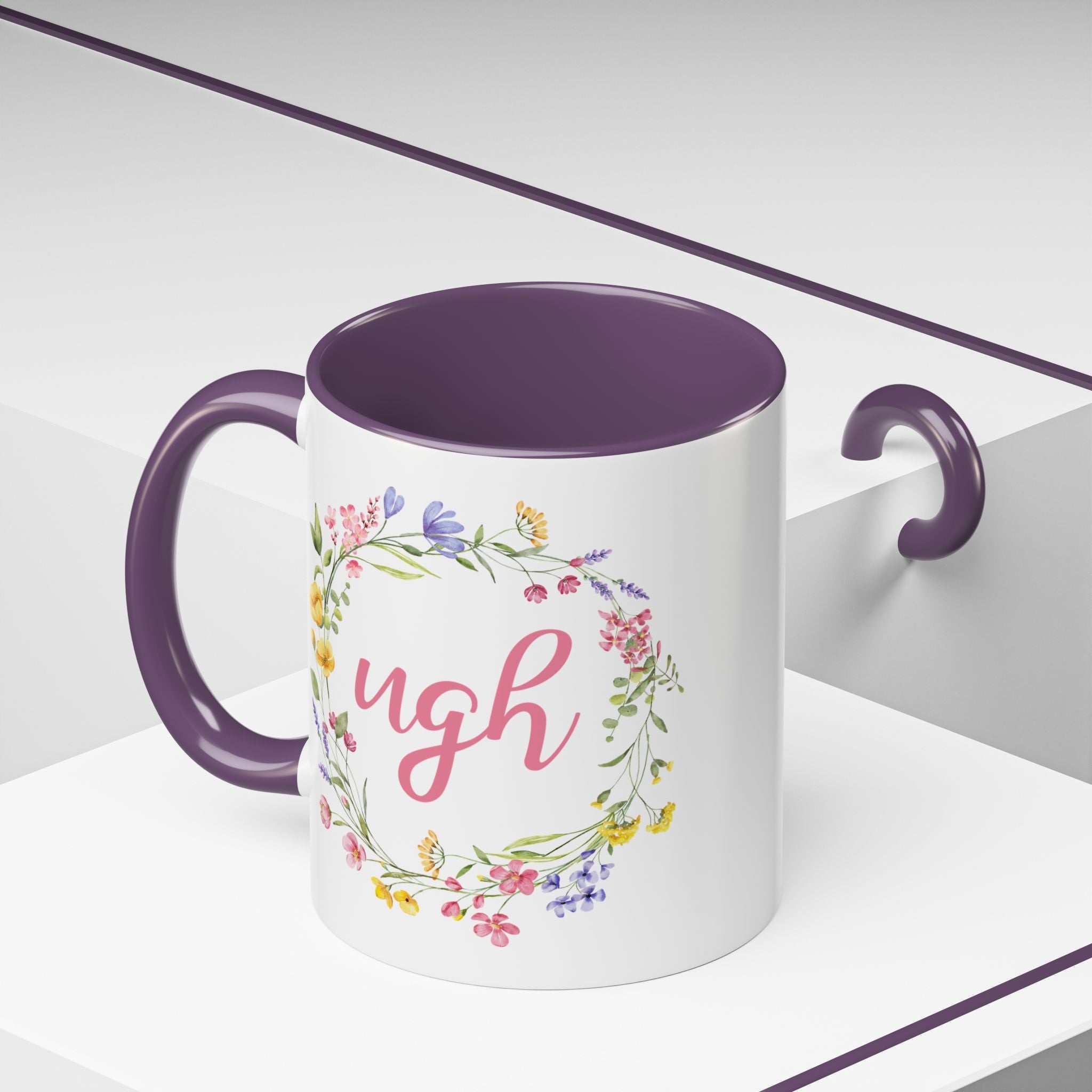Bespattered Facade Pastel Floral Ugh Mug | Five Colors | 11oz