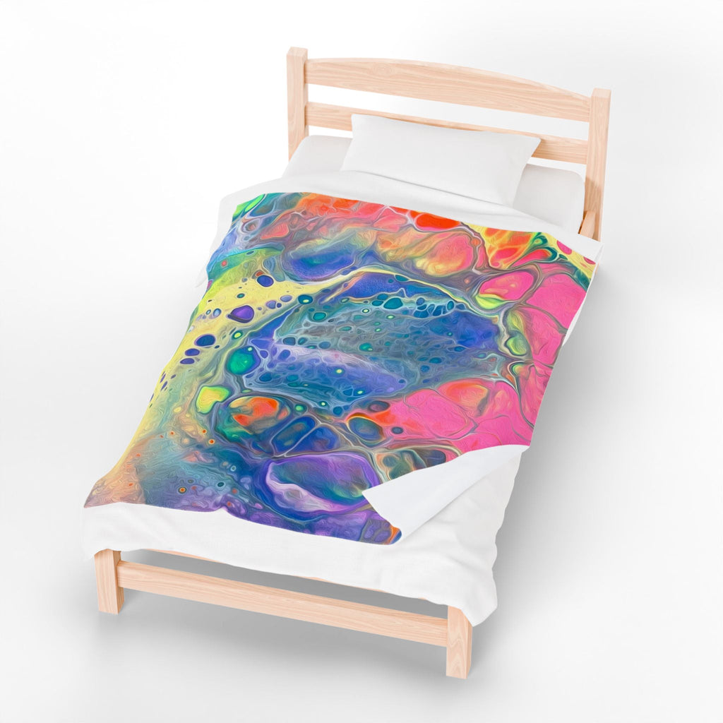 Bespattered Facade Unicorn Velveteen Plush Blanket | 3 Sizes