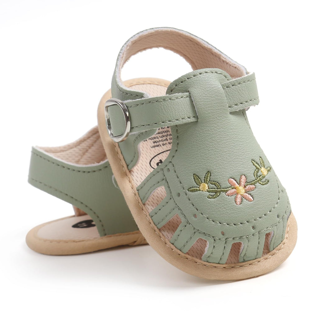 Myleleya Baby Girls Sandals Summer Baby Girl Flat Shoes Beach Sandal Infant Newborn Crib Shoes First Walkers Prewalkers Shoes