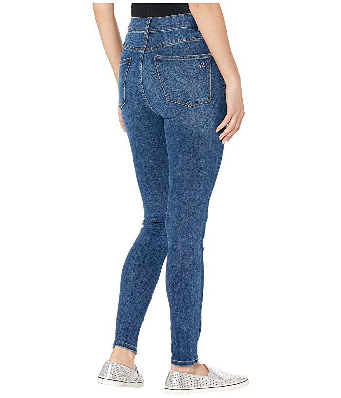Dl 1961 Womens Blue Zippered Pocketed Skinny Ankle High Waist Jeans 27 Waist