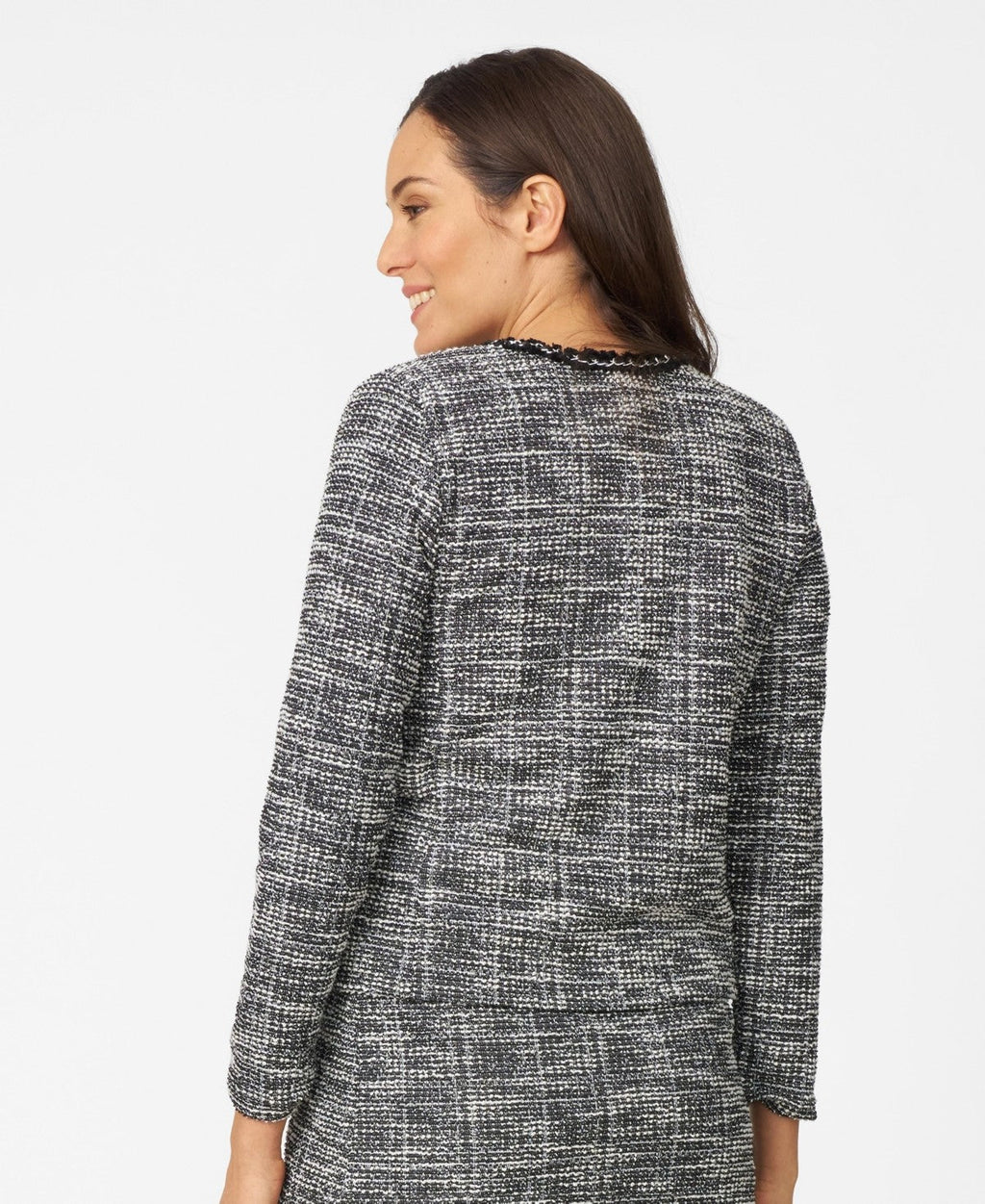 Cable and Gauge Womens Chain Detail Boucle Lady Jacket, XL