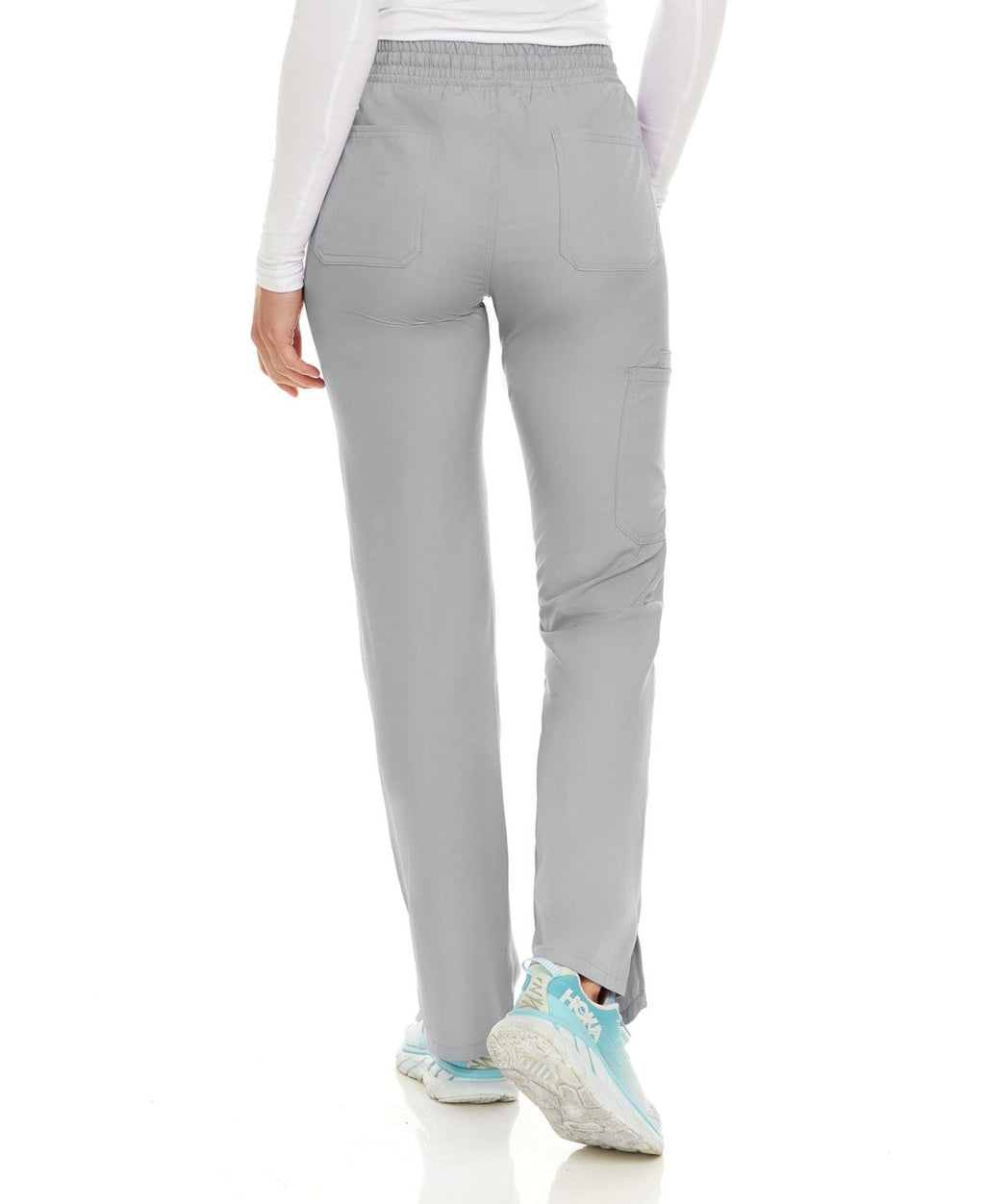 Medichic Petite Terri Stretch Straight Leg Six Pocket Cargo Scrub Pants, Xl