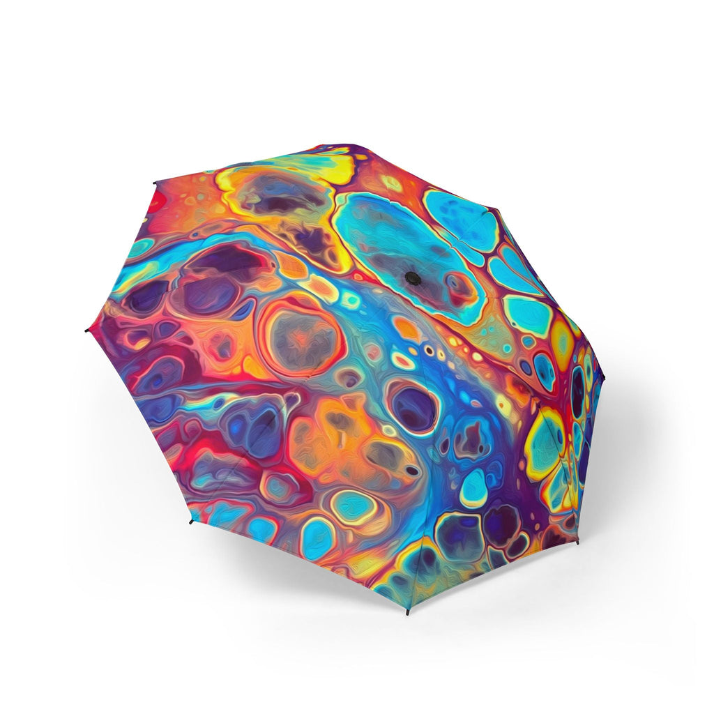 Intergalactic Rainbow Foldable Umbrella — Compact Semi-Automatic Rain Parasol