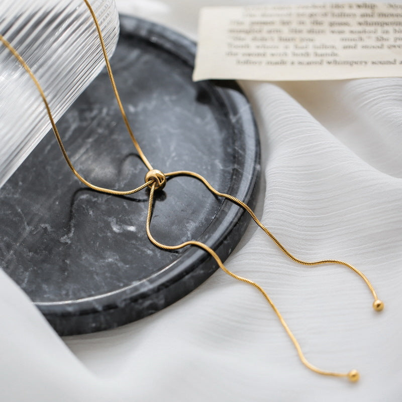 Women's Luxury Pullable Collarbone Necklace for Daily Wear