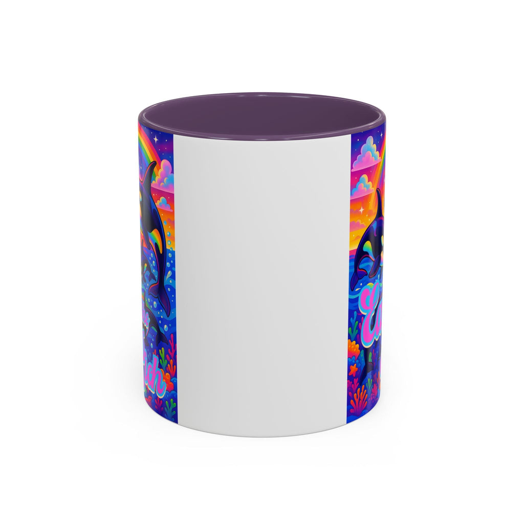 Bespattered Facade "Eat the Rich" Orcas Whimsical Rainbow Mug | Four Colors | 11oz or 15oz