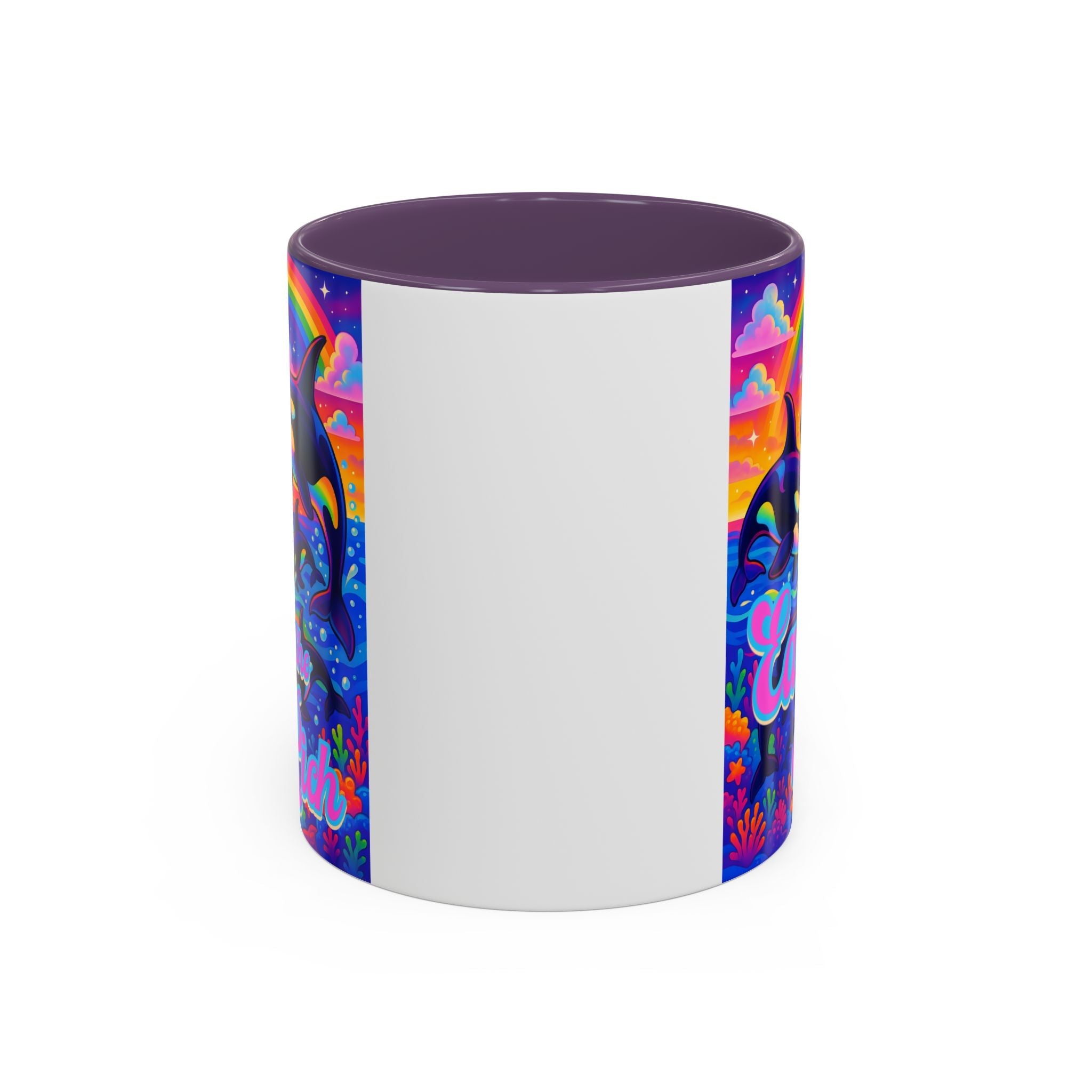 Bespattered Facade "Eat the Rich" Orcas Whimsical Rainbow Mug | Four Colors | 11oz or 15oz