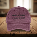 Bespattered Facade "Hang in There" Black Embroidered Vintage Cap