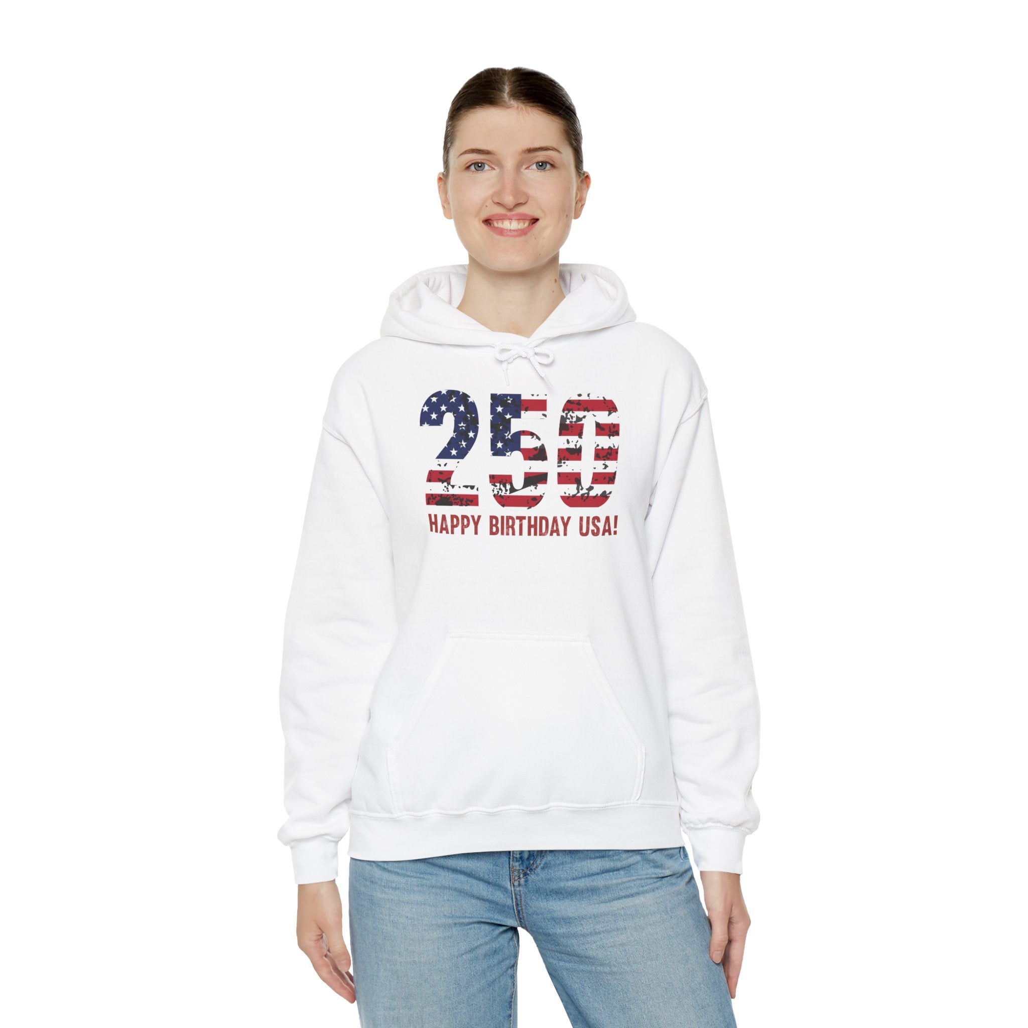 America 250 – 250 Happy Birthday USA Patriotic Pullover