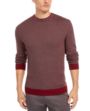 Tasso Elba Mens Colorblocked Supima Pullover Sweater