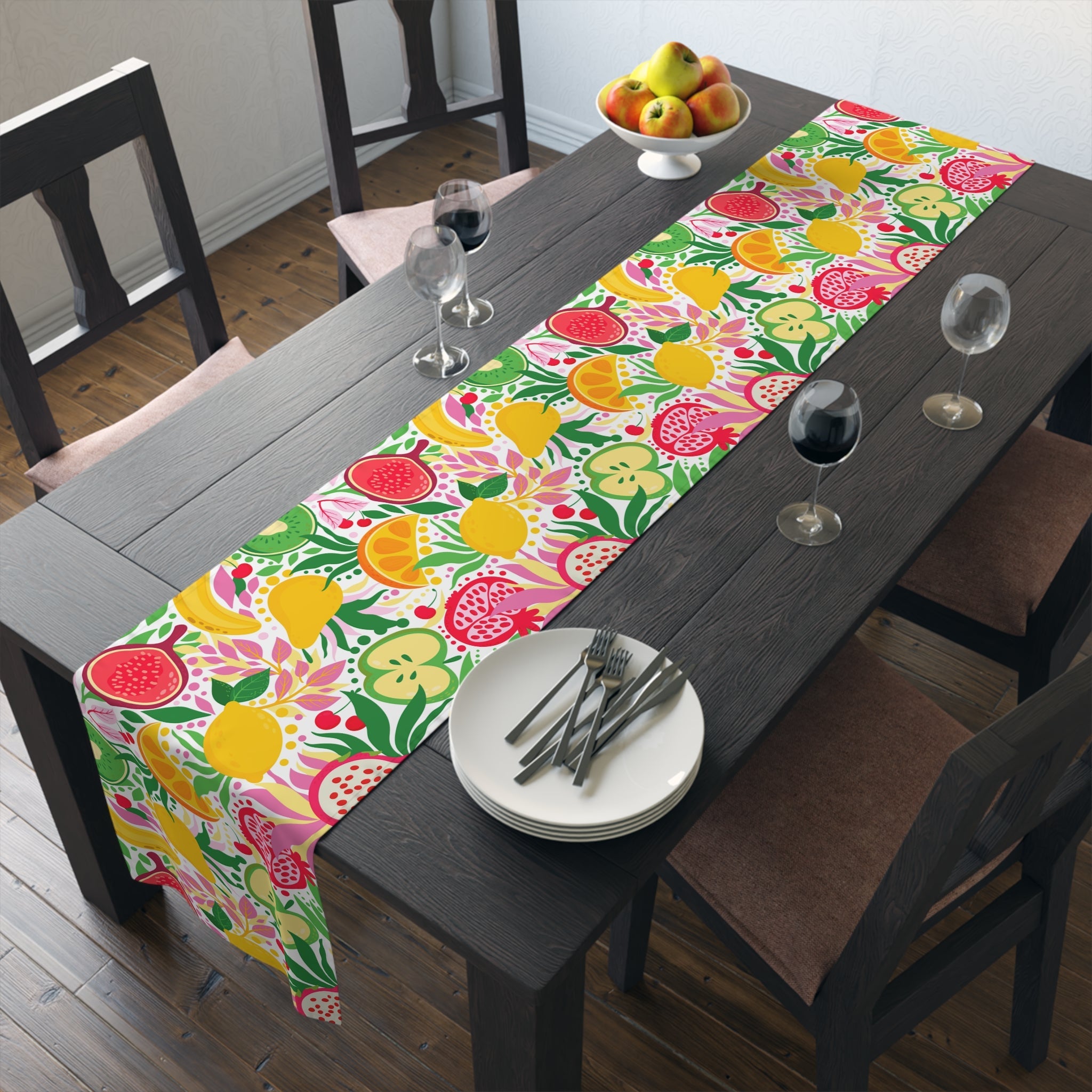 Bespattered Facade Colorful Fruits Table Runner (2 sizes)