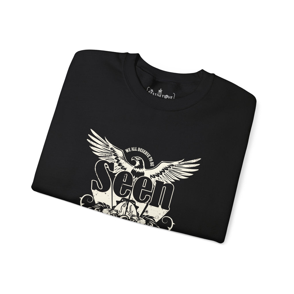 We All Deserve to be Seen & Heard - Adult Unisex Heavy Blend™ Crewneck Sweatshirt
