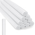 Kathfly 12 Pcs Floating Pool Noodles Foam Tube 1.5 x 35 Inches Floating Foam Tube Round Solid Foam Noodle for Adults Floating Swimming Craft Project(White)