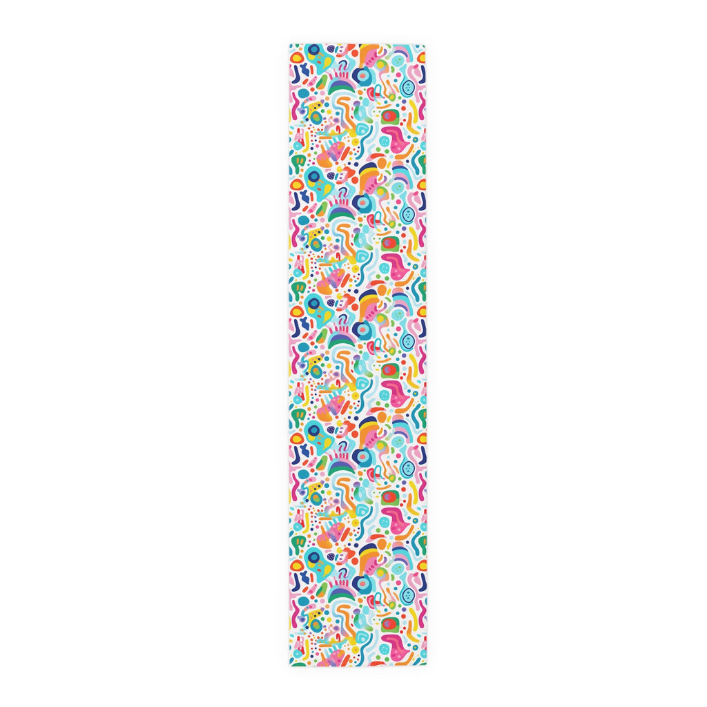 Bespattered Facade Rainbow Doodles Table Runner (2 sizes)