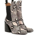 2020 New Chunky Heel Leather Short Boots for Women