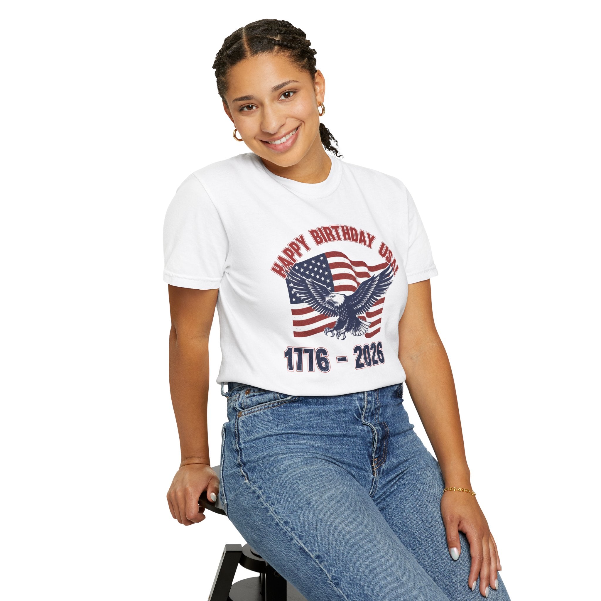 America 250 – Eagle Flag “1776–2026” Happy Birthday USA T-Shirt