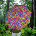 Rainbow Leopard Foldable Umbrella — Compact Semi-Automatic Rain Parasol