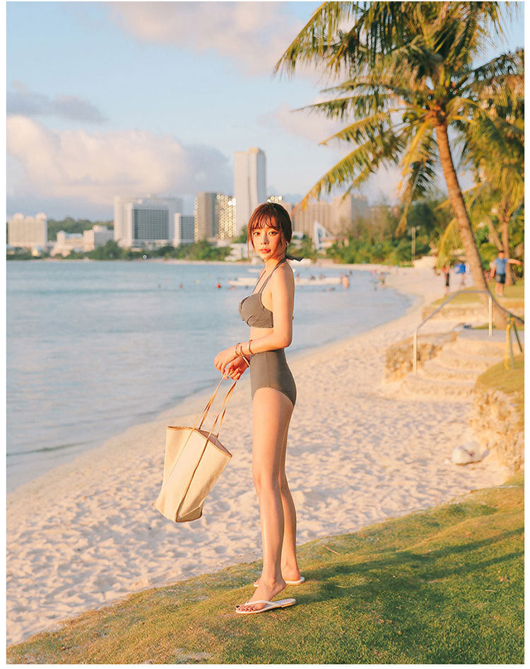 Korean 2020 New High-Waisted Bikini Swimwear Set