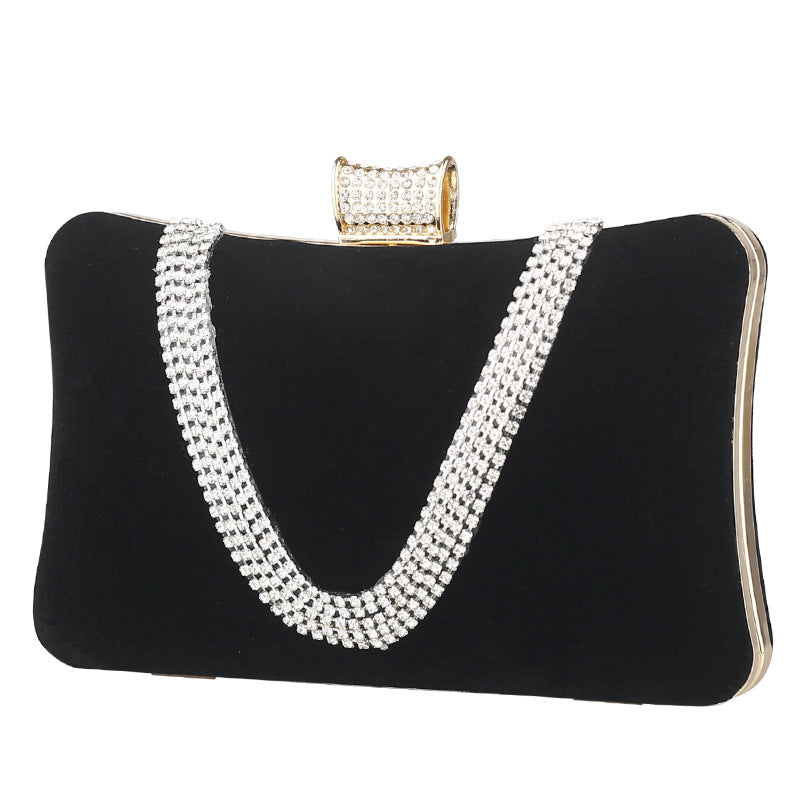 2020 Velvet Clutch Evening Bag with Rhinestones
