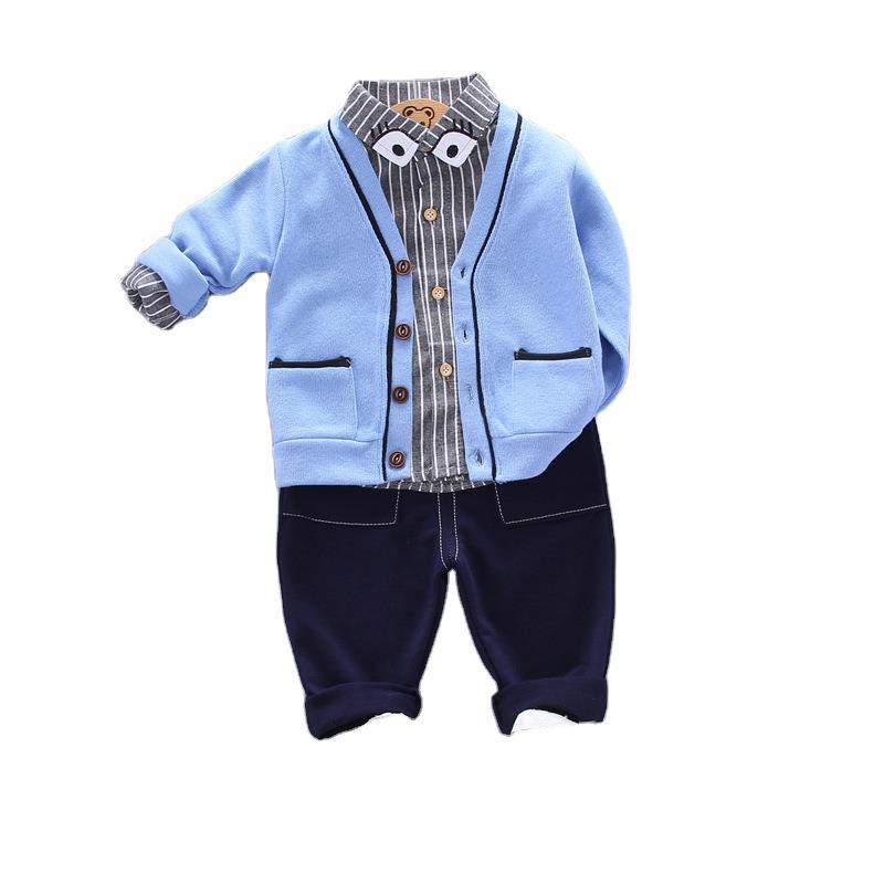 New Spring Cardigan Set for Boys' Sweaters (3 Pieces)