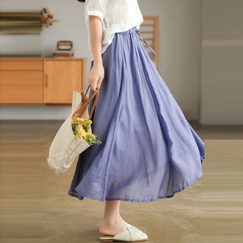 Elegant Women's Loose Long Skirt for Casual Summer Wear