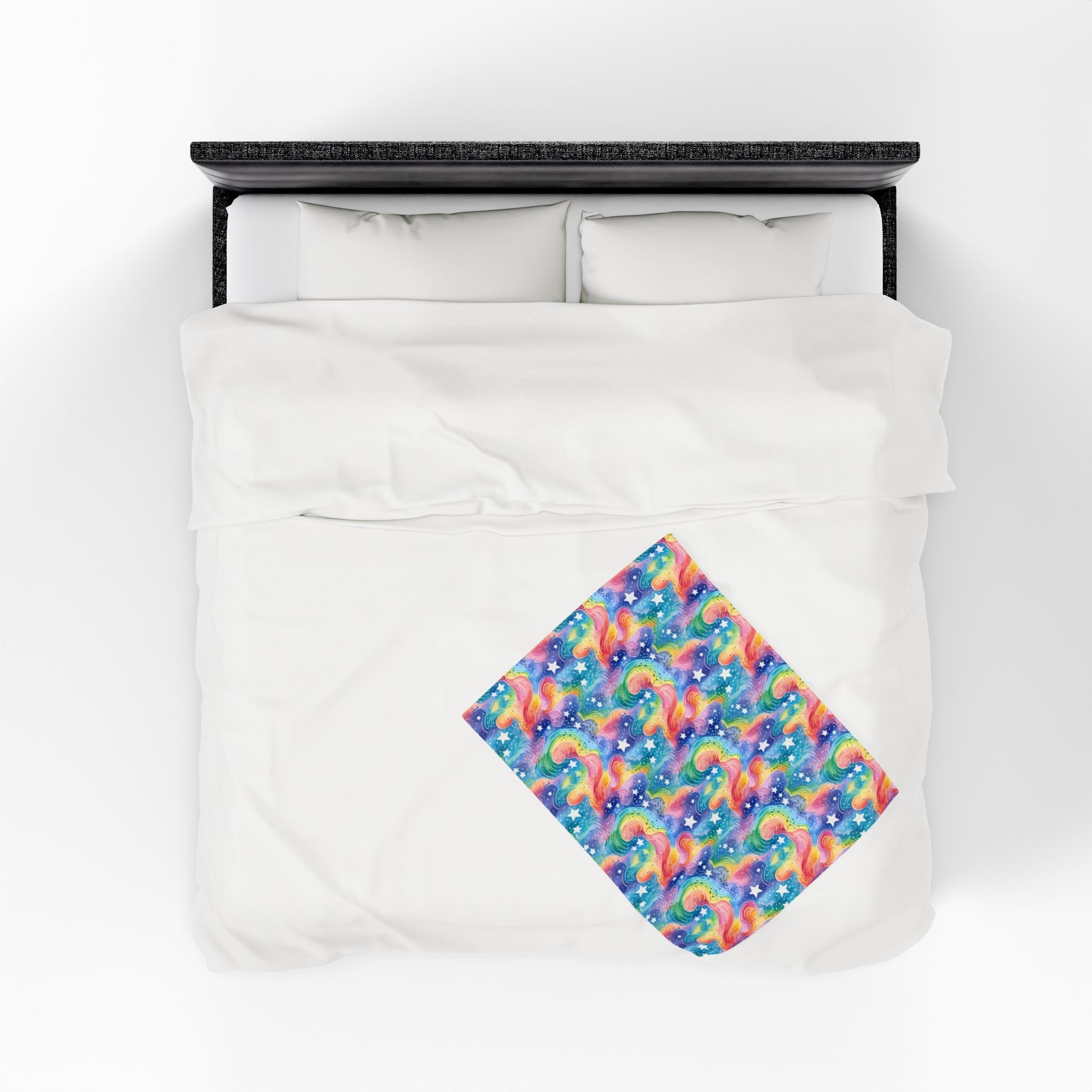 Bespattered Facade Rainbow Skies Velveteen Plush Blanket | 3 Sizes