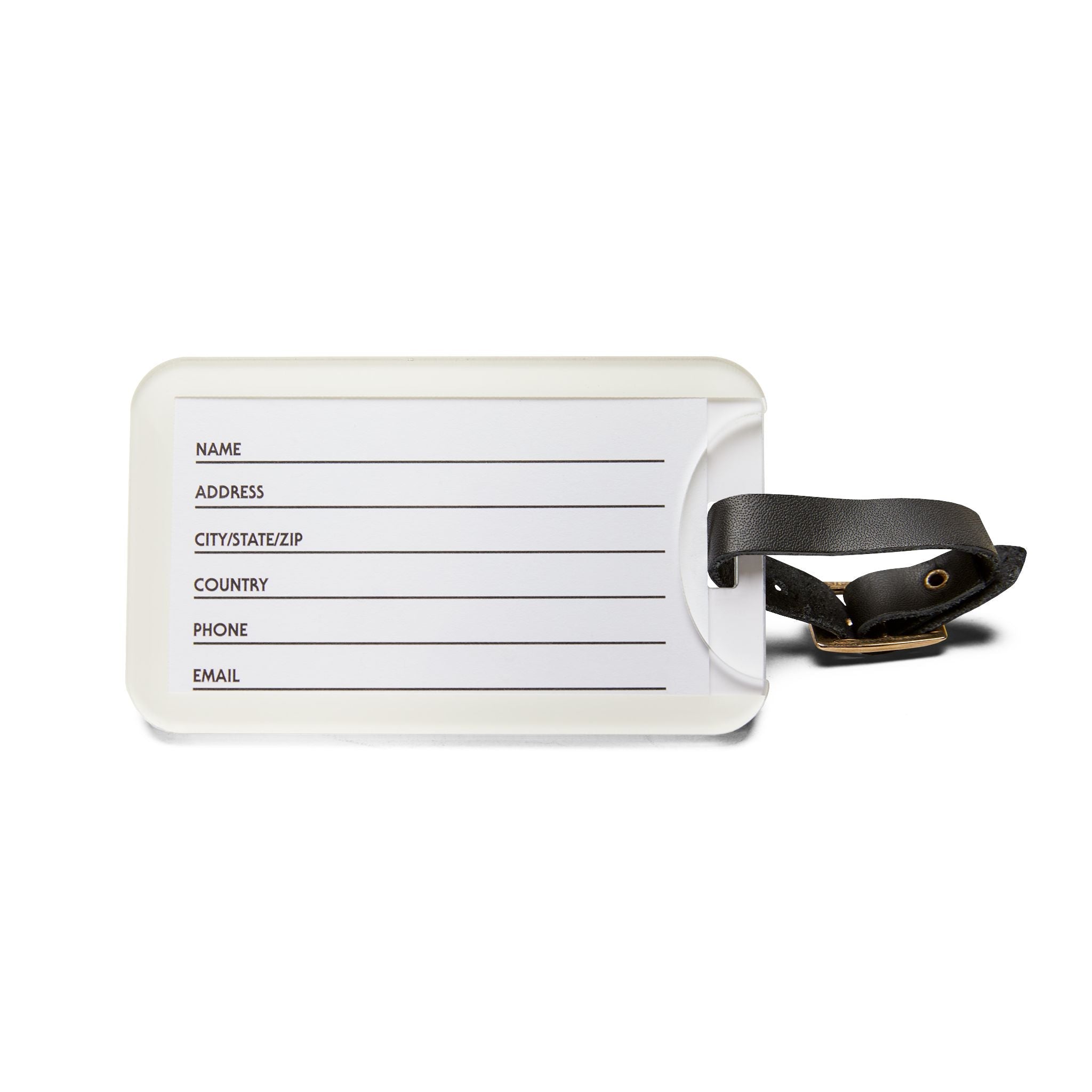 Bespattered Facade "Eat the Rich" Orcas Luggage Tag with Leather Strap