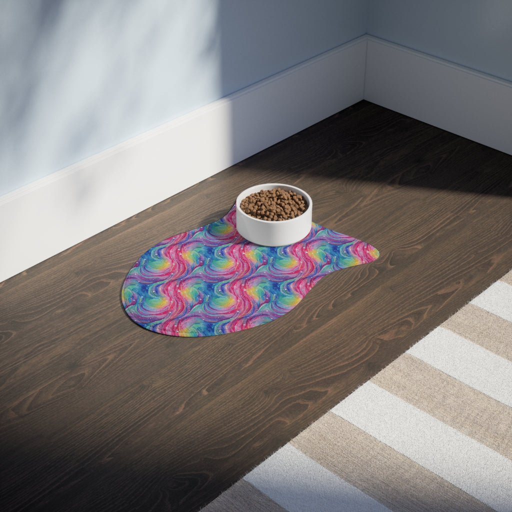 Bespattered Facade Rainbow Nebula Pet Feeding Mats (3 Shapes)