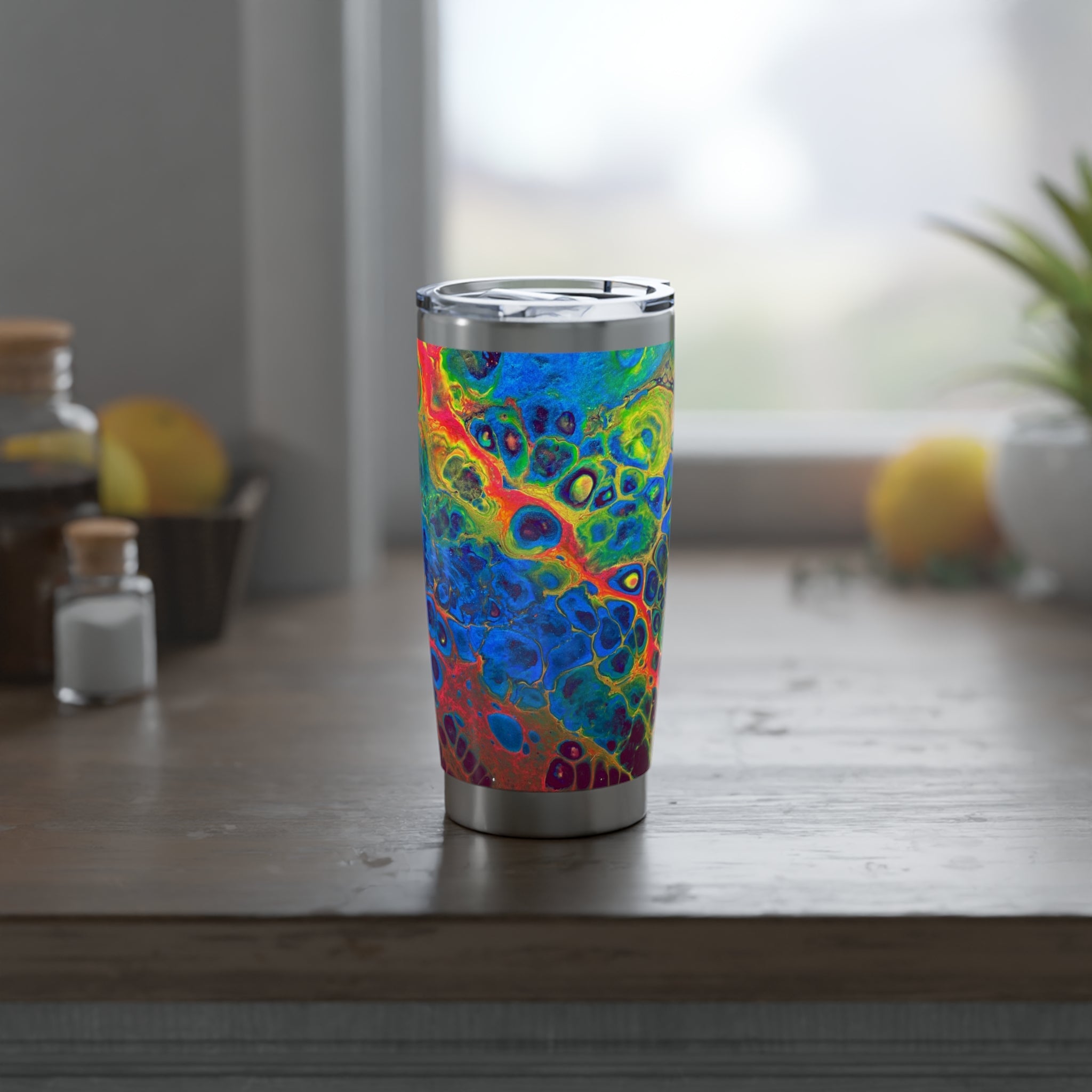Bespattered Facade Rainbow Vagabond Spill-Resistant Lid Stainless-Steel Tumbler 20oz