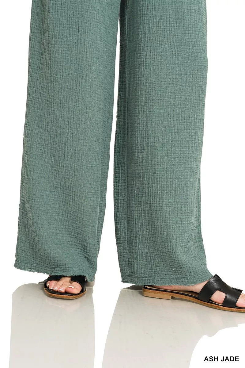 Zenana Double Gauze Lounge Pants