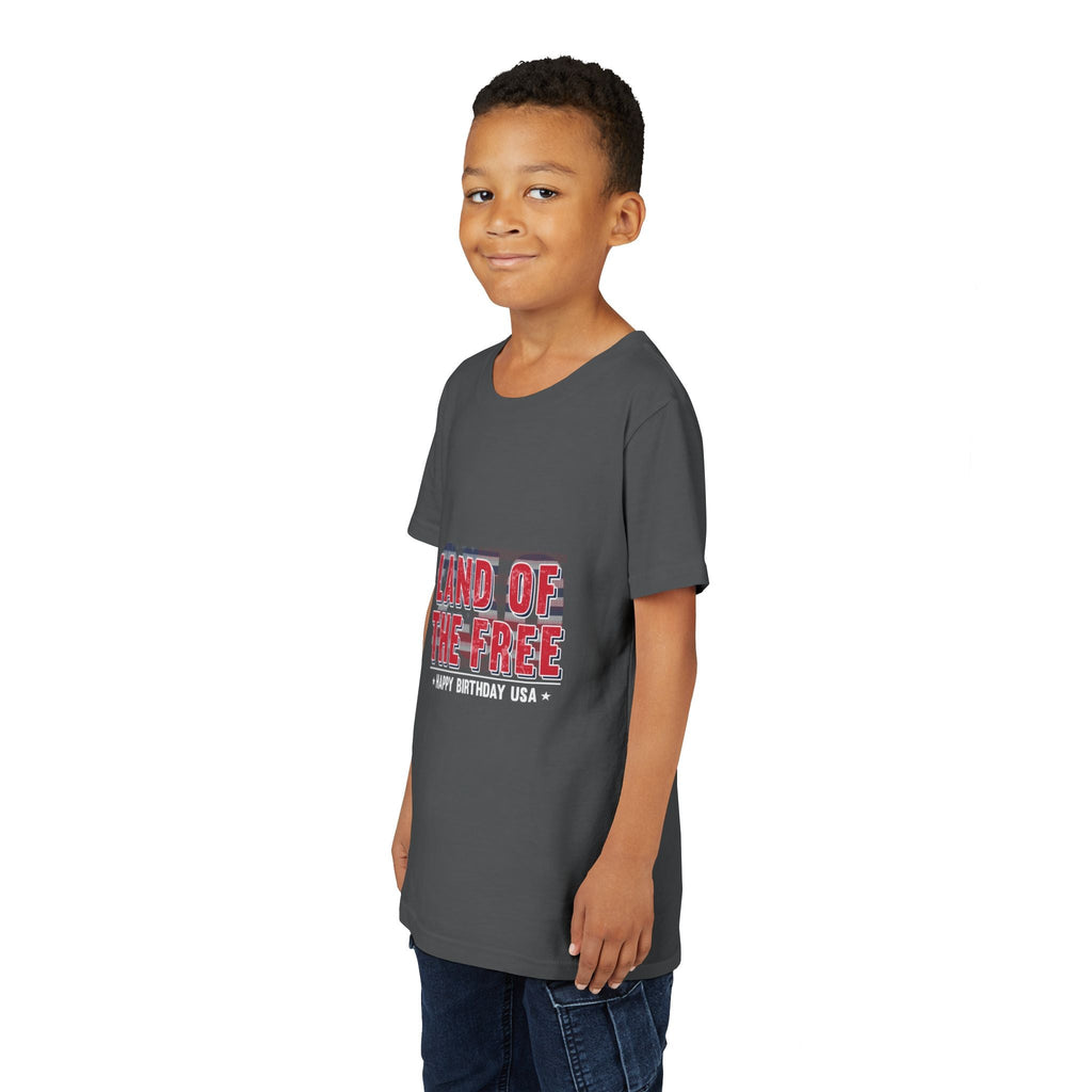 Youth Tee – "Land of the Free" Patriotic 4th of July Shirt