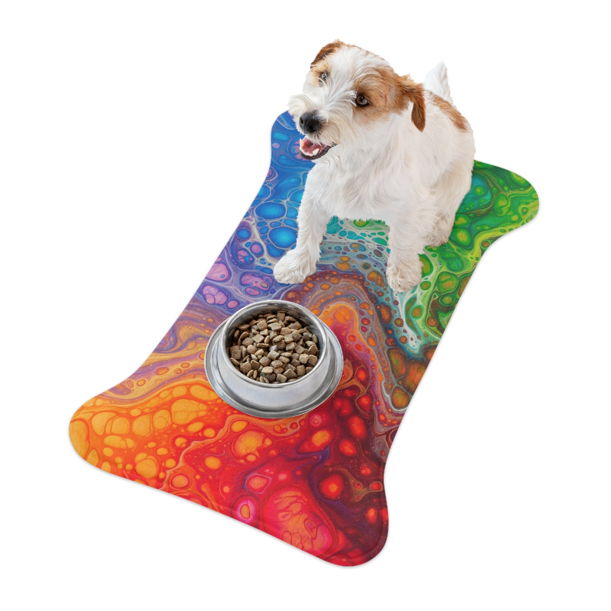 Bespattered Facade Colorful Flow Pet Feeding Mats (3 Shapes)