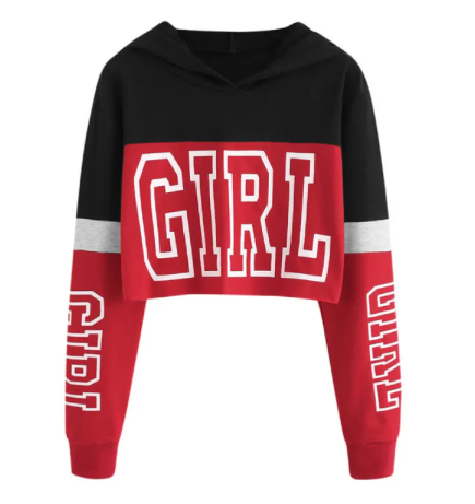 Patchwork Crop Hoodie
