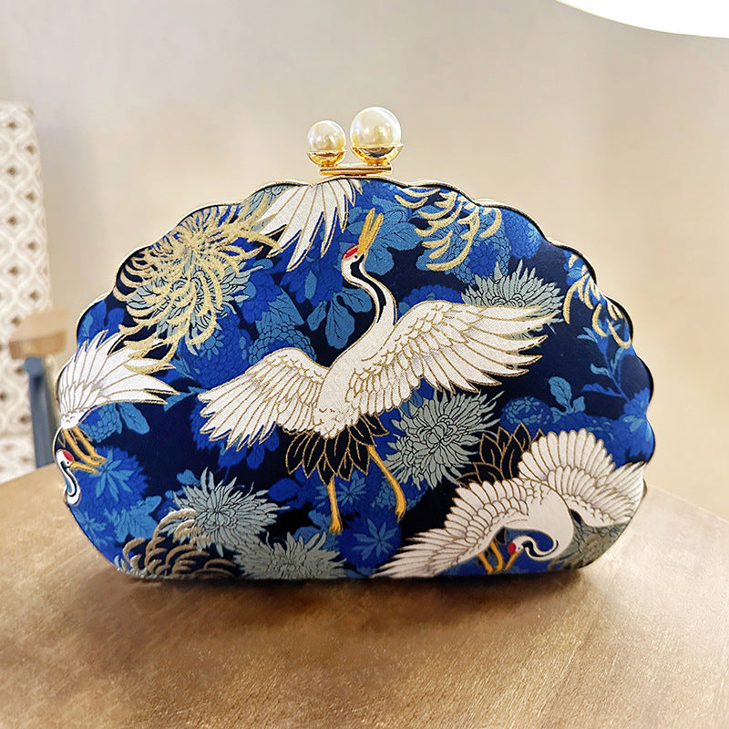 Shell Shaped Pearl Evening Clutch for Women