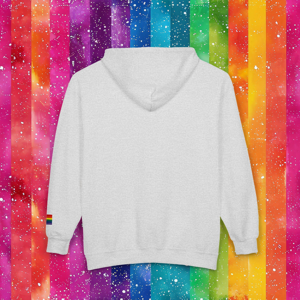 Bespattered Facade Rainbow LGBTQ+ Pride Embroidered Full-Zip Hoodie