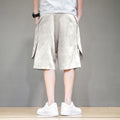 Men's Plus Size Casual Loose Linen Five-Point Shorts