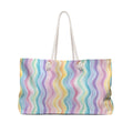 Bespattered Facade Pastel Squiggles Weekend Beach Tote Bag with Cotton Rope Handles