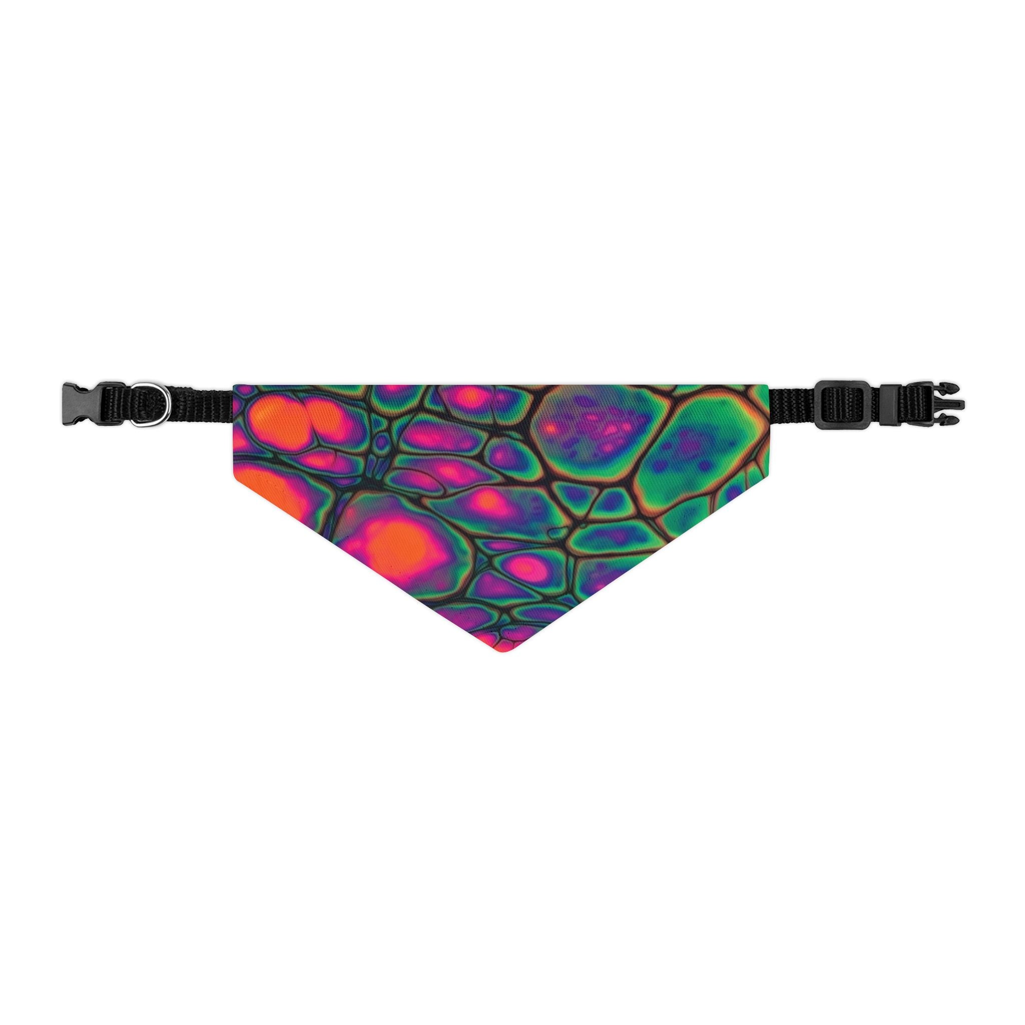 Bespattered Facade Neon Butterfly Pet Bandana Collar