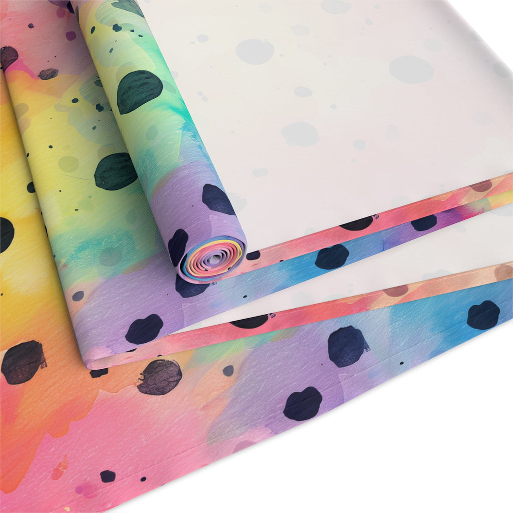 Bespattered Facade Rainbow Watercolor Dots Table Runner (2 sizes)