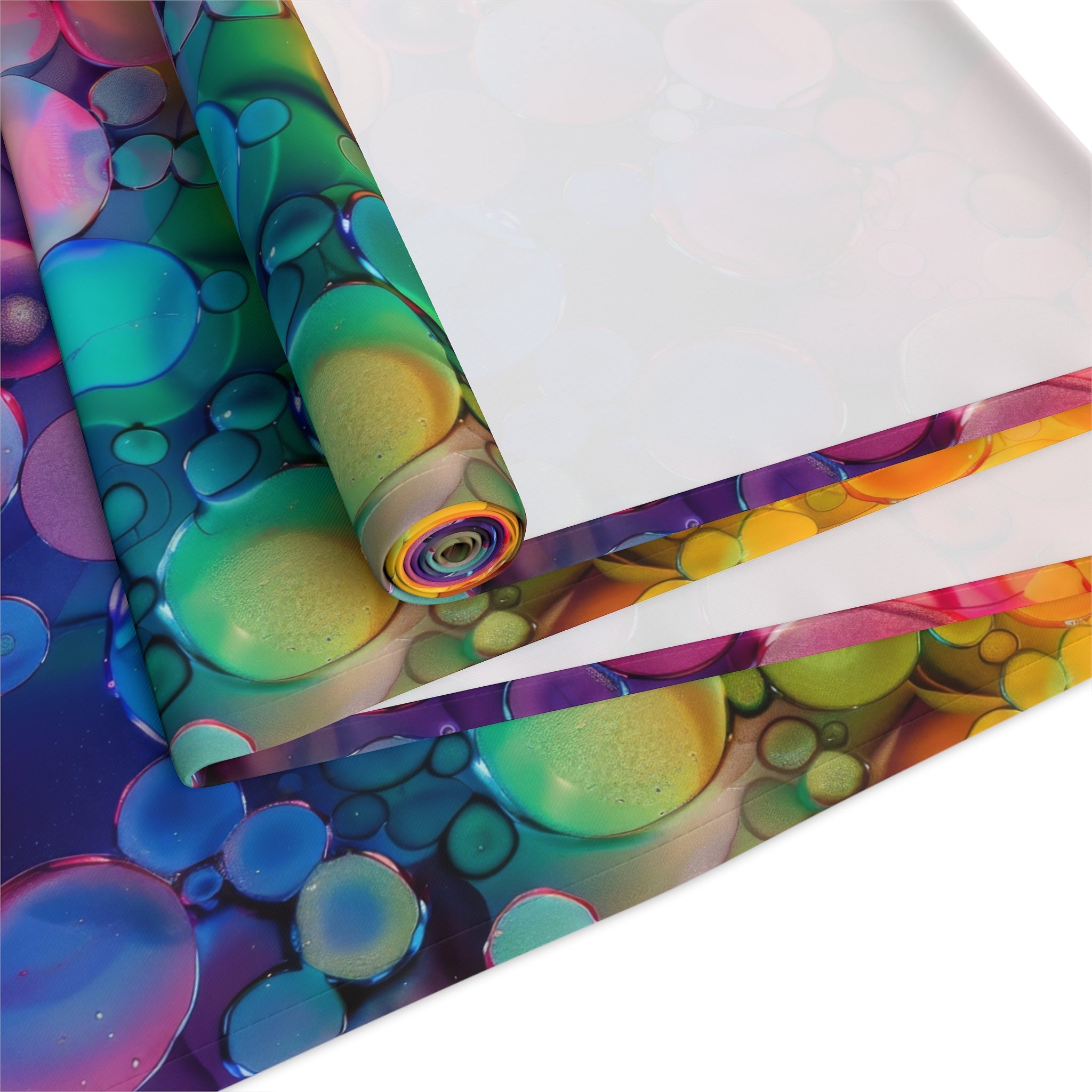 Bespattered Facade Rainbow Ink Dots Table Runner (2 sizes)