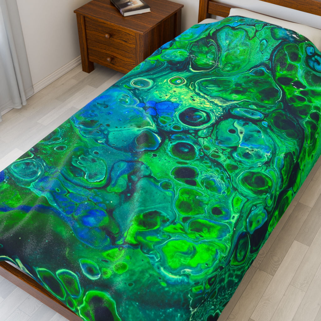 Bespattered Facade Radioactive Velveteen Plush Blanket | 3 Sizes